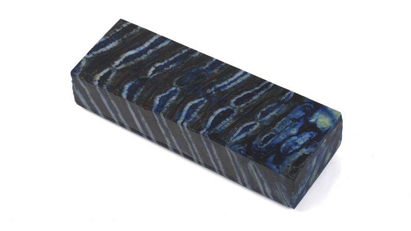 Bloc de molaire de mammouth stabilisé bleu by Raffir