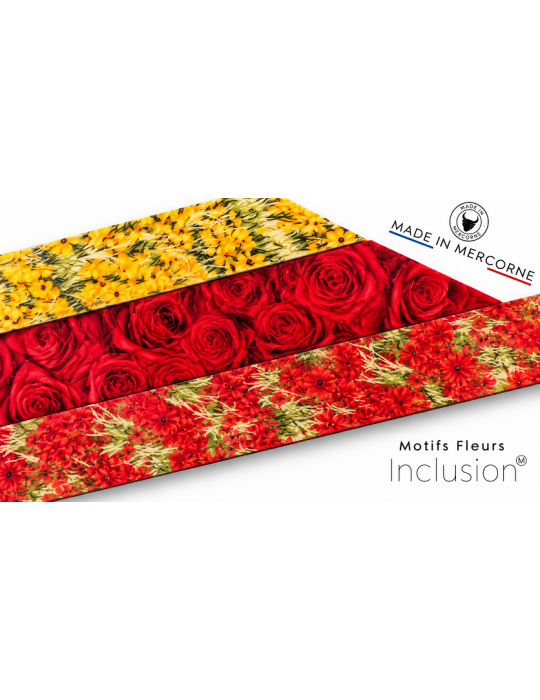 Placa con tejido incorporado con motivos florales | Mercorne