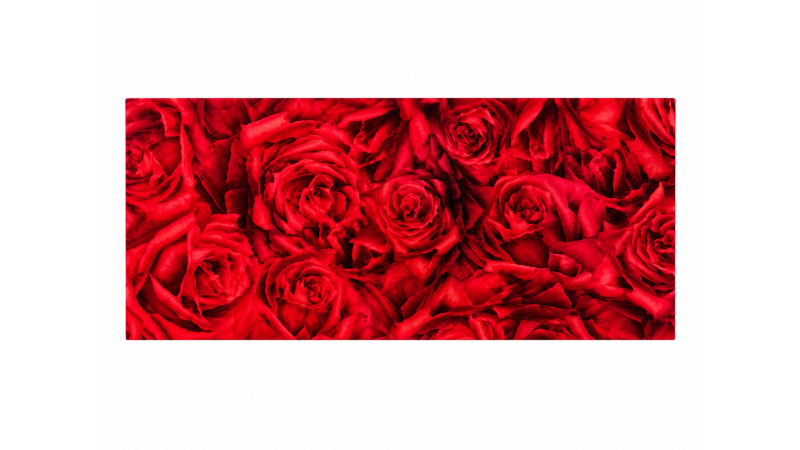 Platte mit eingearbeiteten Blumenmotiven aus Stoff | Mercorne
