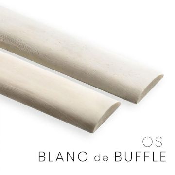 Manche os de buffle blanc d’Inde arrondi | Mercorne