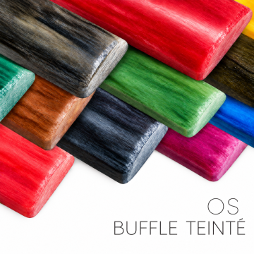 Manche en os de buffle teinté d’Inde pour couteau | Mercorne