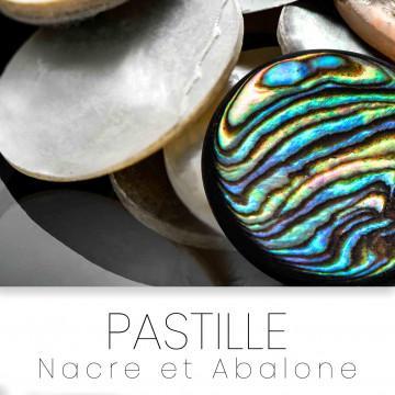 Pastille et coqullage de nacre et abalone