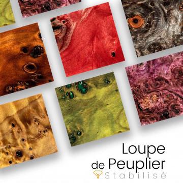 Stabilized poplar burl