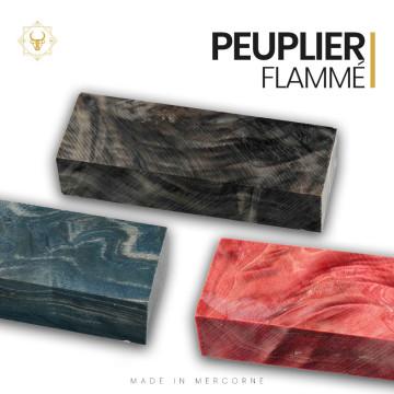 Stabilized flamed poplar