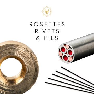 Rivets, rosettes et fils